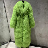 Luxury Real Mongolian Fur Coat - Long Length